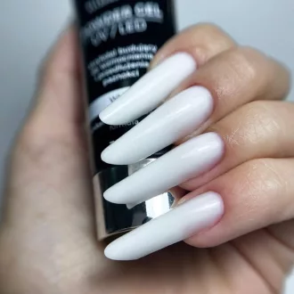 Powder Gel White 30ml – HEMA mentes mousse állagú zselé fehér árnyalatban
