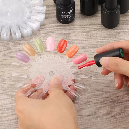 Margaréta színpaletta Clear – 20 szirmos áttetsző nail art bemutató paletta