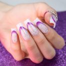 Öntapadós francia mosolyvonal – lila színű sablon