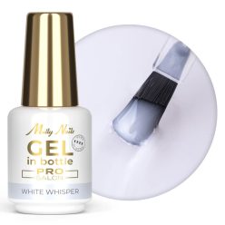 HEMA mentes ecsetes építő zselé – White Whisper árnyalat, 15g, természetes hatású fehér zselé érzékeny körömlemezhez