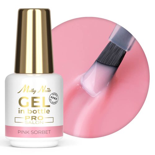 HEMA mentes ecsetes építő zselé – Pink Sorbet árnyalat, 15g, rózsás színű zselé érzékeny körömlemezre