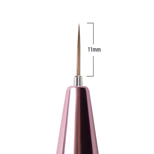 Automata díszítő ecset – 11 mm-es, rose gold testtel, visszahúzható fejjel
