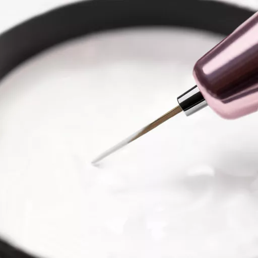 Automata díszítő ecset – 11 mm-es, rose gold testtel, visszahúzható fejjel