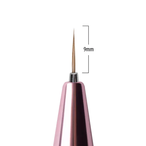 Automata díszítő ecset – 9 mm-es, rose gold testtel, visszahúzható fejjel