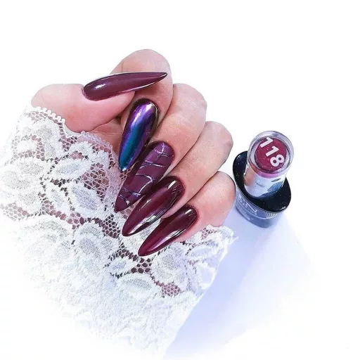 NTN Premium Géllakk 118# - Splash kollekció mély padlizsánlila HEMA mentes géllakk