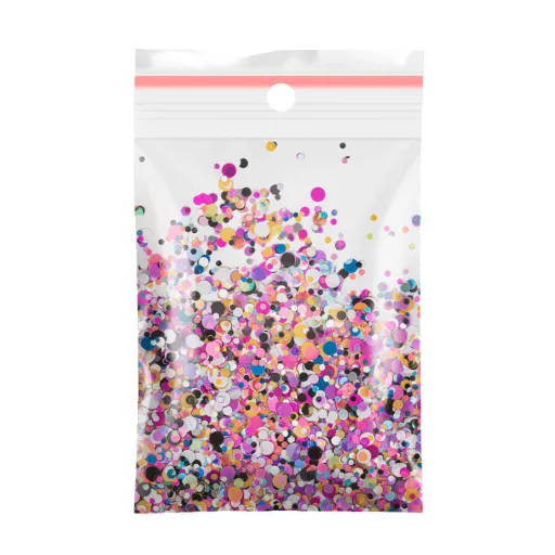 Színes köröm konfetti 05 – díszítő glitter műkörömhöz és gél lakkhoz