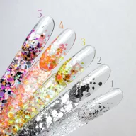 Színes köröm konfetti 05 – díszítő glitter műkörömhöz és gél lakkhoz