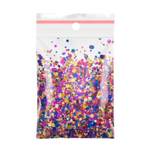 Színes köröm konfetti 06 – díszítő glitter műkörömhöz és gél lakkhoz