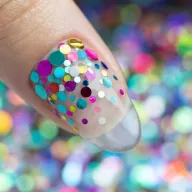 Színes köröm konfetti 07 – díszítő glitter műkörömhöz és gél lakkhoz