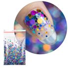 Színes köröm konfetti 08 – díszítő glitter műkörömhöz és gél lakkhoz