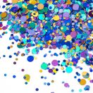 Színes köröm konfetti 08 – díszítő glitter műkörömhöz és gél lakkhoz