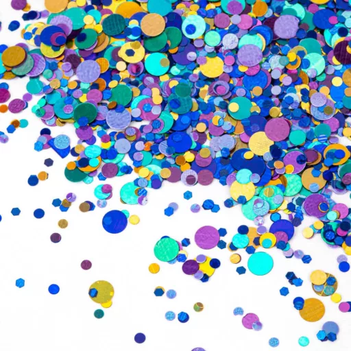 Színes köröm konfetti 08 – díszítő glitter műkörömhöz és gél lakkhoz