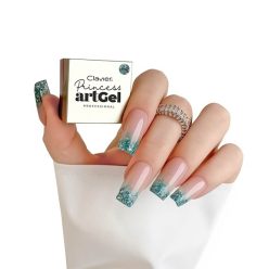 Art Gél Princess - Ariel türkiz glitter zselé csillogó körmökhöz