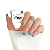 Art Gél Princess - Fiona zöld glitter zselé friss, kreatív körmökhöz