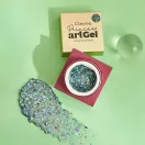 Art Gél Princess - Fiona zöld glitter zselé friss, kreatív körmökhöz