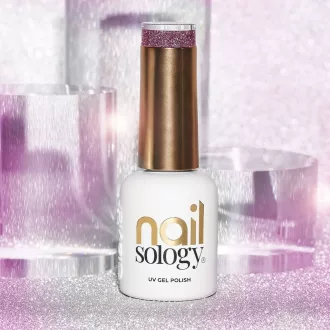 NailSology® Hight End Pink Nr. 125 bordós reflektív géllakk – elegáns flash hatás