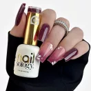 NailSology® Red Dress Moment Nr. 126 meggybordo reflektív géllakk – elegáns csillogás