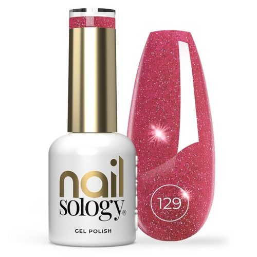 NailSology® Lambada Pink Nr. 129 pink reflektív géllakk – feltűnő ragyogás
