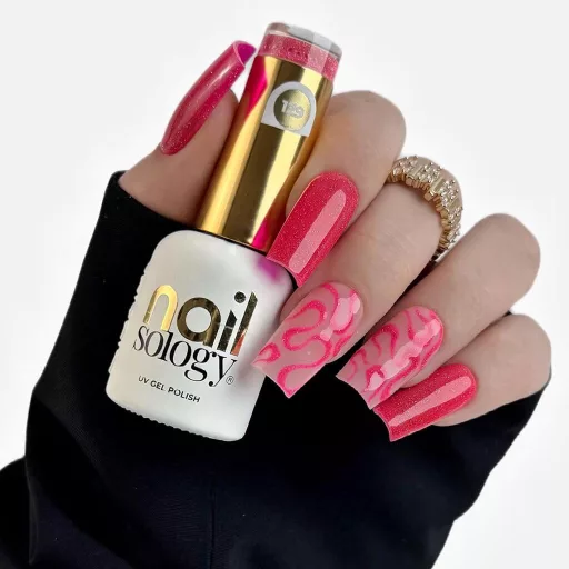 NailSology® Lambada Pink Nr. 129 pink reflektív géllakk – feltűnő ragyogás
