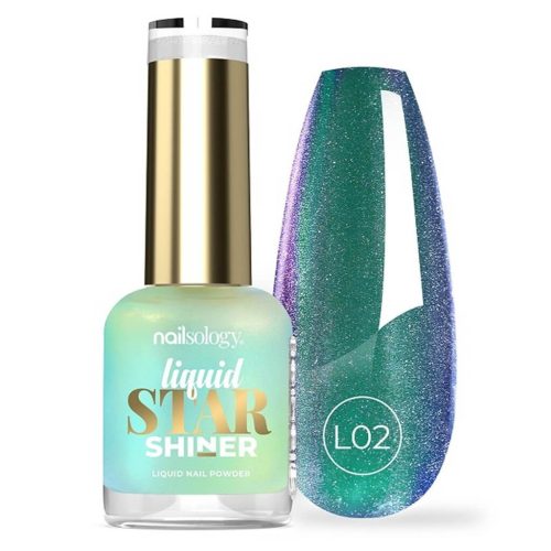 Nailsology Star Shiner Lacerta L02 – Folyékony effect por tükörfényű géllakk és zselés körmökhöz