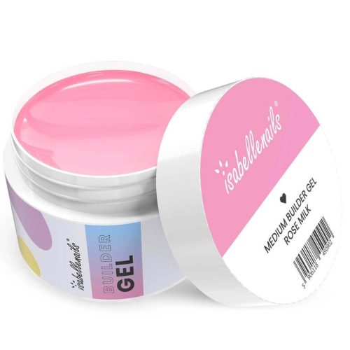 Isabellenails Egyfázisú Építőzselé - Rose Milk 50g HEMA mentes építőzselé