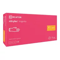 Púdermentes Nitril Kesztyű, Magenta XS