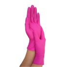 Púdermentes Nitril Kesztyű Magenta S – latexmentes, rózsaszín védőkesztyű