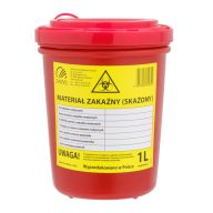 Hulladékgyűjtő konténer veszélyes hulladékhoz – szikepengék és tűk biztonságos tárolásához