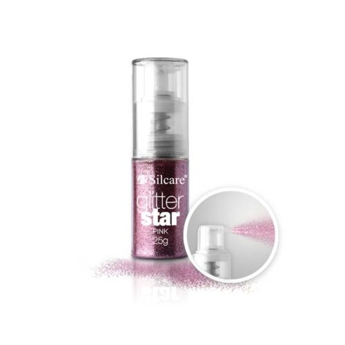 Glitter Star Spray 25g, Pink