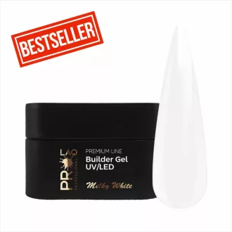   PRO-LAQ Premium Line - Egyfázisú Építő Zselé - Milky White 20g