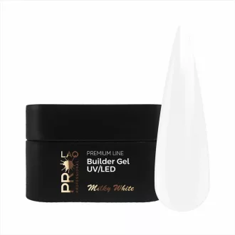   PRO-LAQ Premium Line - Egyfázisú Építő Zselé - Milky White 20g