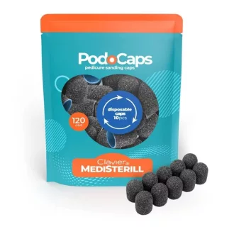 Medisterill PodoCaps 13mm/120# 10db – öntisztító közepes csiszolósapka bőrkeményedés eltávolításhoz