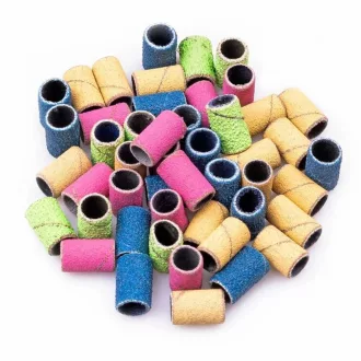 Clavier PodoRolls Color Mix 50db – színkódolt négy szemcseméretű csiszológyűrű készlet, tartó szárral