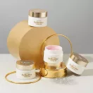 Clavier Reflective Építőzselé – Twinky Pinky 30g: rózsaszín építőzselé arany csillámokkal és Flash & Shine pelyhekkel