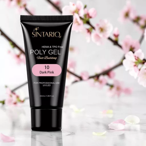 Sintario Polygél Dark Pink - HEMA TPO mentes professzionális akrilzselé 30ml