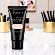 Sintario Polygél Cream Shimmer – HEMA mentes, krémes elefántcsont-vaníliaszín sűrű csillámos akrilzselé, 30ml tubus