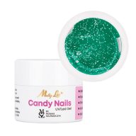 Candy Nail Gél Candy Mint HEMA Free zöld fehér szemcsés díszítő zselé