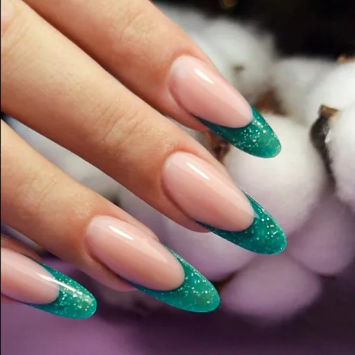 Candy Nail Gél Candy Mint HEMA Free zöld fehér szemcsés díszítő zselé