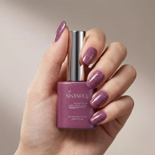 Sintario Géllakk 151 – mély ciklámen árnyalat finom csillámmal, HEMA mentes, 10ml
