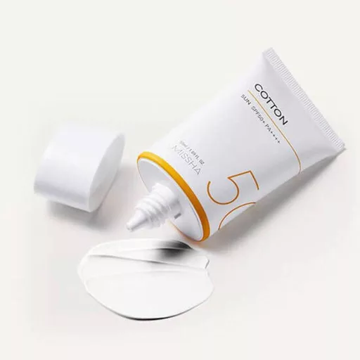 MISSHA Cotton Sun mattító fényvédő SPF50+ PA++++ zsíros és kombinált bőrre