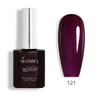 Sintario Géllakk 121 – mély vörösbor árnyalat vörös csillámmal, HEMA mentes, 10ml