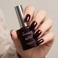 Sintario Géllakk 121 – mély vörösbor árnyalat vörös csillámmal, HEMA mentes, 10ml