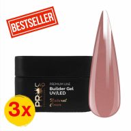 PRO-LAQ egyfázisú építő zselé Natural Cover 150g – 3x50g kiszerelés
