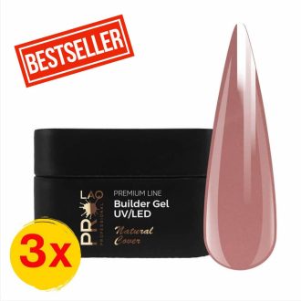 PRO-LAQ egyfázisú építő zselé Natural Cover 150g – 3x50g kiszerelés