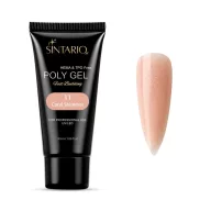 Sintario Polygél Coral Shimmer – HEMA mentes, meleg barackos-korall finom csillámos akrilzselé, 30ml tubus