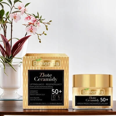 Bielenda Golden Ceramides Lifting Hatású Ránctalanító Arckrém 50+