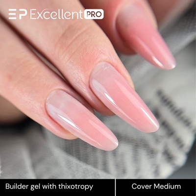 Excellent PRO egyfázisú tixotróp építőzselé Cover Medium 50g természetes bézs árnyalatban