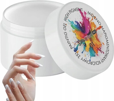 Excellent PRO High Pigment festőzselé 01 – fehér dekor zselé precíz körömdíszítésekhez