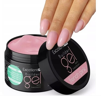 Excellent Pro Tixotróp Építőzselé French Pink 50g