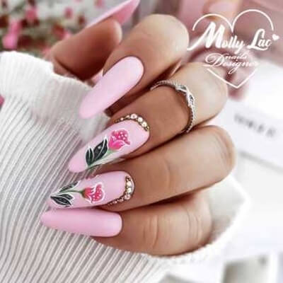 MollyLac Géllakk - A Subtle Kiss Nr. 28 – nude púderrózsaszín géllakk